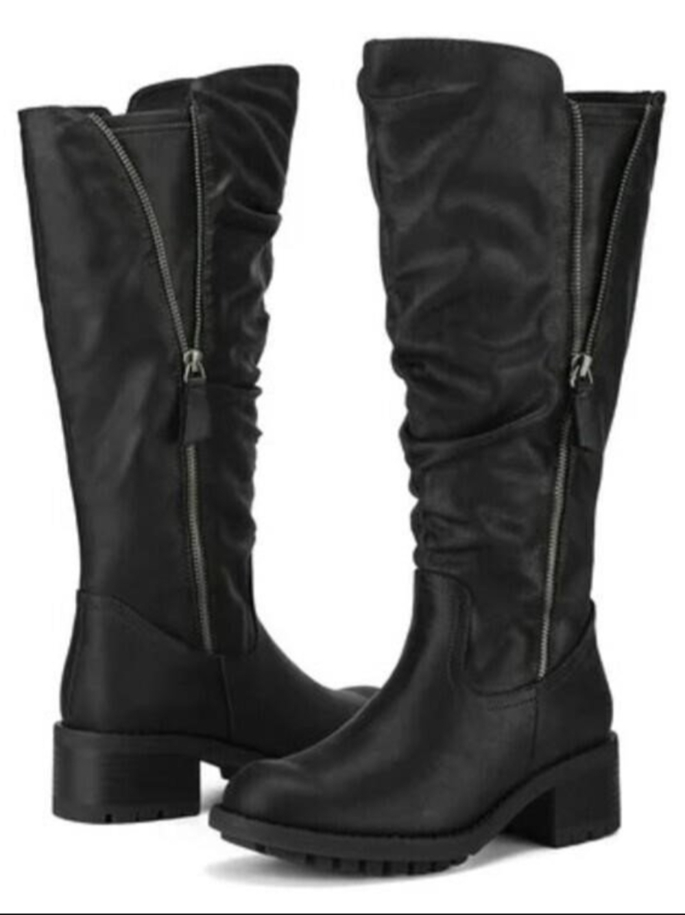 Pennysue Womens Knee High Boots Black 2 in Size 8.5
